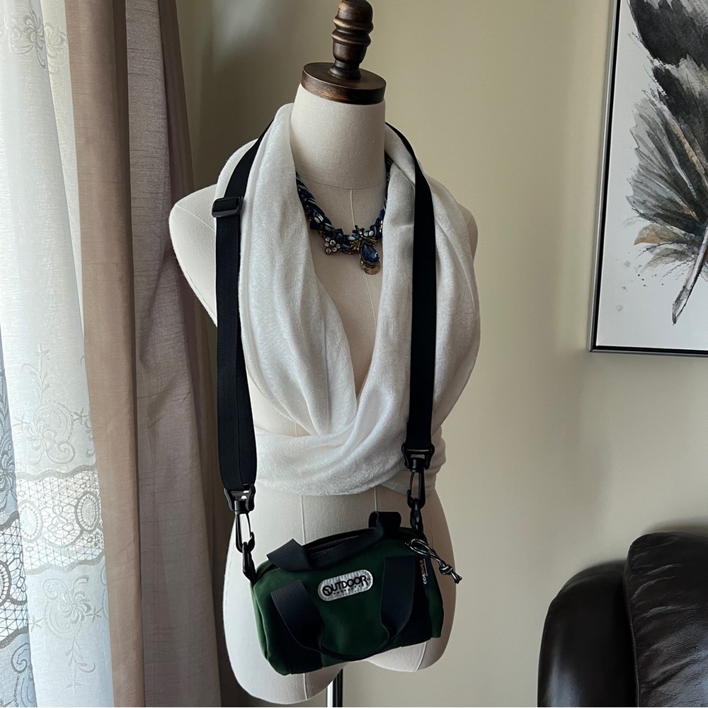 Mini Duffle Green Crossbody Bag by Outdoor